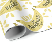 Lustige Bananenillustration bin ich Bananen für Geschenkpapier (Rolleneckpunkt)