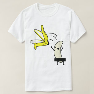 Lustige Bananenschalen-Cartoon-Gestaltung T-Shirt