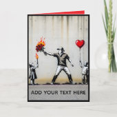Lustige Banksy-Style Anti-Valentinstag-Karte Karte (Vorderseite)