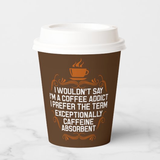 lustige Bar-Kunst Pappbecher (Vorderseite)