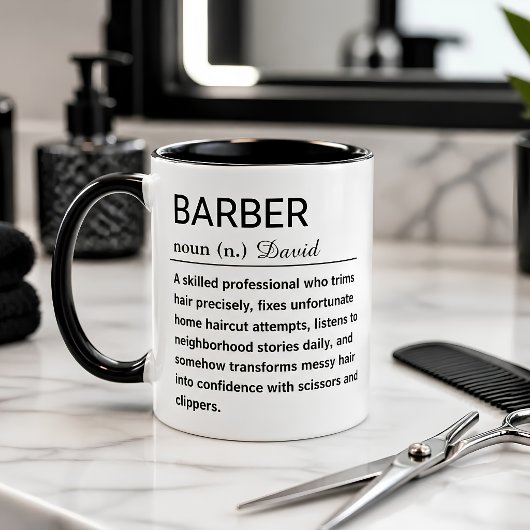Lustige Barbier-Definition Kaffeetasse
