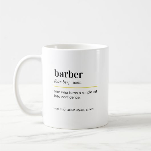 Lustige Barbier-Definitionsgeschenk Kaffeetasse (Links)