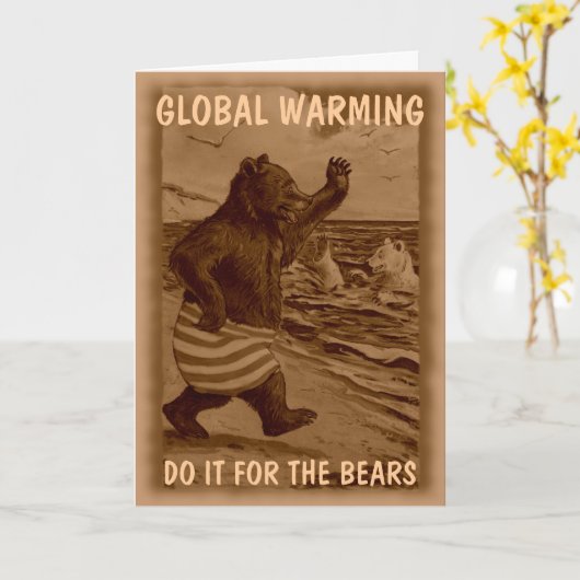 Lustige Bären Karte (Gelbe Blume)