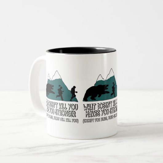 Lustige Bären Zweifarbige Tasse (Vorderseite Links)