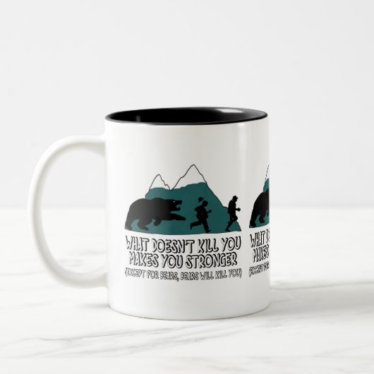 Lustige Bären Zweifarbige Tasse (Links)