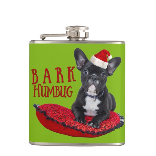 Lustige BARKE Humbug-französische Flachmann (Vorderseite)