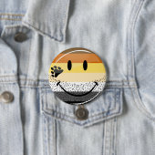 Lustige bärtige glückliche homosexuelle button (Beispiel)