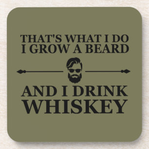 Lustige bärtige und Whiskey-Trinker-Zitate Getränkeuntersetzer