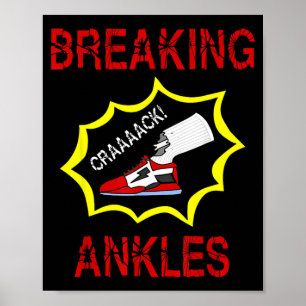 Lustige Baseball-Ankle-Breaker Poster