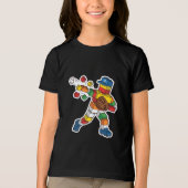Lustige Baseball-Bausteine Tri-Blend Shirt (Vorderseite)