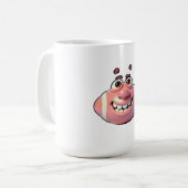 Lustige Baseball-Cartoonfigur Kaffeetasse (Vorderseite Links)