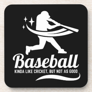 Lustige Baseball-Cricket-Sportskarikatur Getränkeuntersetzer