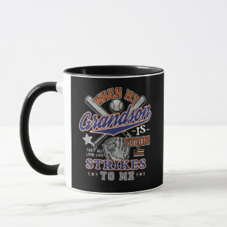 Lustige Baseball Oma Opa Enkel Pitching Tasse