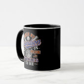 Lustige Baseball Oma Opa Enkel Pitching Tasse (Vorderseite Links)