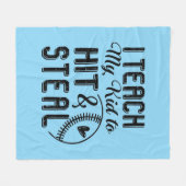 Lustige Baseball-Sport-Vater-Wortkunst Fleecedecke (Vorderseite (Horizontal))