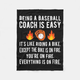 Lustige Baseball-Trainer-Geschenke Baseball-Coachi Fleecedecke