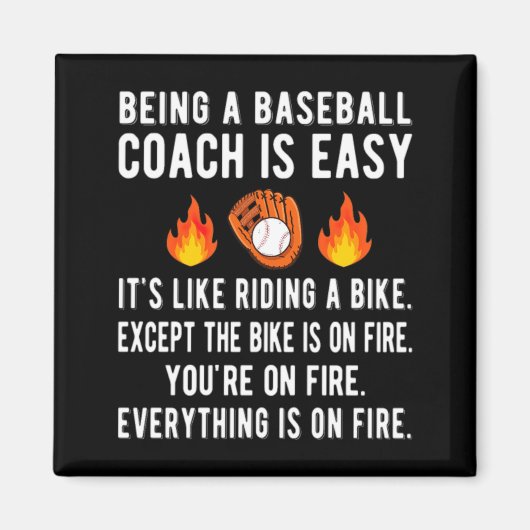 Lustige Baseball-Trainer-Geschenke Baseball-Traini Magnet (Vorne)