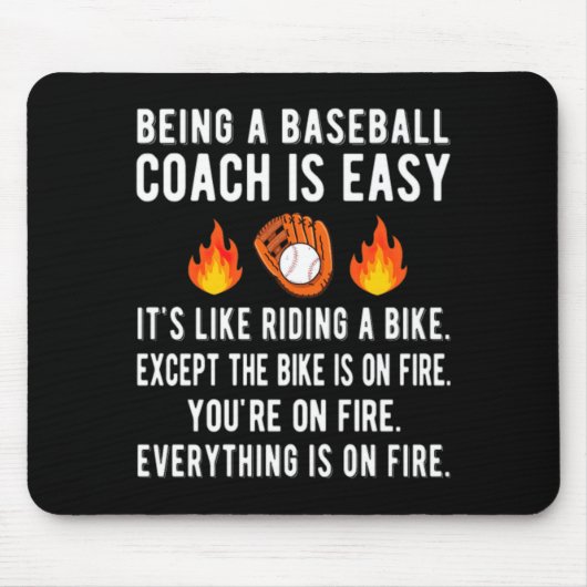 Lustige Baseball-Trainer-Geschenke Baseball-Traini Mousepad (Vorne)