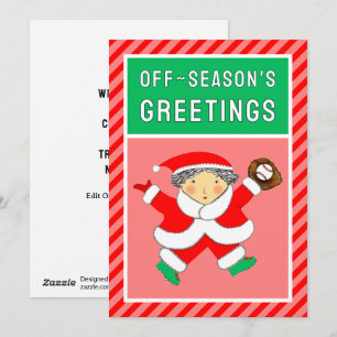 Lustige Baseball-Weihnachten Feiertagskarte