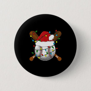 Lustige Baseball-Weihnachts-Pyjamas für die ganze  Button