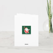 Lustige Baseball-Weihnachtskarten Feiertagskarte (Rückseite)
