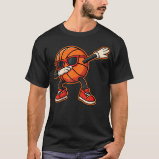 Lustige Basketball-Kunst für Männer Dabbing Basket T-Shirt