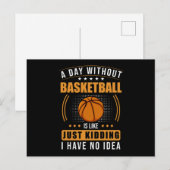 Lustige Basketball-Sprüche Postkarte (Vorne/Hinten)