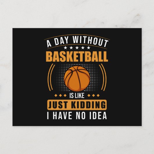 Lustige Basketball-Sprüche Postkarte (Vorderseite)