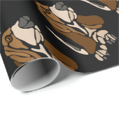 Lustige Basset Hound-Hundekunst Geschenkpapier (Rolleneckpunkt)