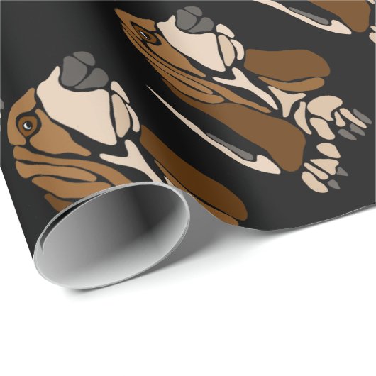 Lustige Basset Hound-Hundekunst Geschenkpapier (Rolleneckpunkt)