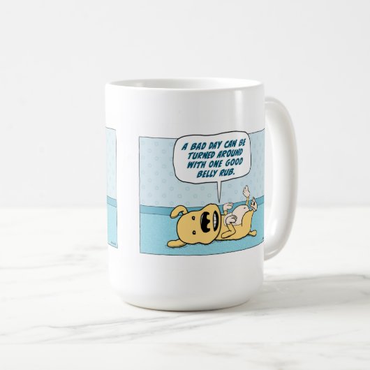 Lustige Bauch-Unebenheits-Hundekaffee-Tasse Kaffeetasse (VorderseiteRechts)