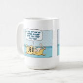 Lustige Bauch-Unebenheits-Hundekaffee-Tasse Kaffeetasse (Vorderseite Links)