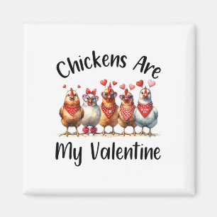 Lustige Bauern - Männer Frauen Huhn ist mein Valen Magnet