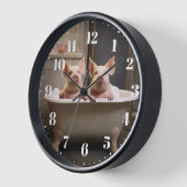 Lustige Bauernhof Schwein Tier Wanduhr (Winkel)