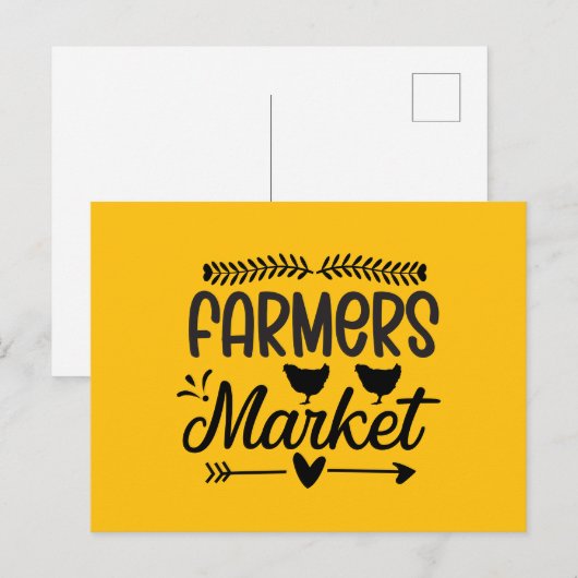 Lustige Bauernmarkt-Wortkunst  Postkarte (Vorne/Hinten)