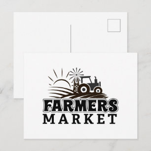 Lustige Bauernmarkt-Wortkunst Postkarte