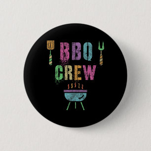 Lustige BBQ-Crew-Grillkoch-Kochtrupp-Koch-Sommer Button