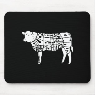 Lustige BBQ-Grill-Shirts für Männer Rindfleischstü Mousepad