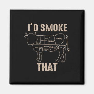 Lustige Bbq-Grill-Zitat-Kuh  Magnet