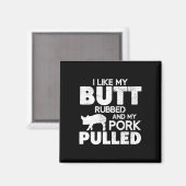Lustige Bbq-Grill-Zitat Schwein Pulled Pork Bbq-Gr Magnet (Vorderseite/Rückseite)