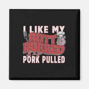Lustige Bbq-Grill-Zitat-Schwein-Pulled-Pork-Männer Magnet