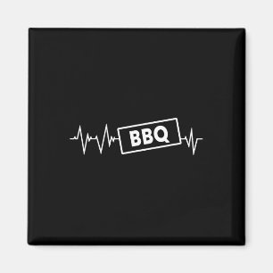 Lustige Bbq-Herzschlag-Bekleidung Smoking Meat Lov Magnet
