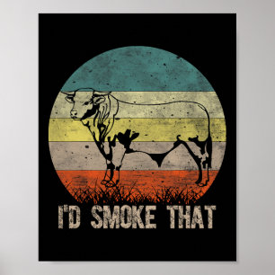 Lustige Bbq Ich Würde Diesen Vintage-Stil-Entwurf  Poster