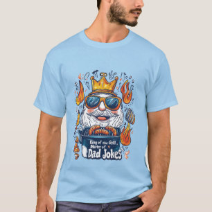 Lustige BBQ-König-Vater-Witze T-Shirt