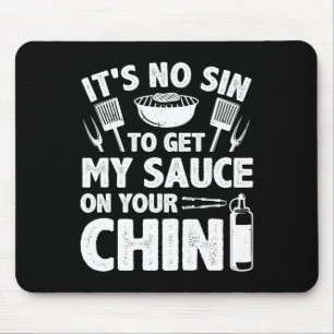 Lustige BBQ-Kunst für Männer Frauen, die Fleisch g Mousepad