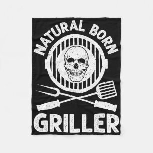 Lustige Bbq-Kunst für Männer Frauen Grillen von Fl Fleecedecke