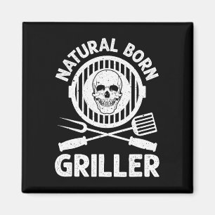 Lustige Bbq-Kunst für Männer Frauen Grillen von Fl Magnet
