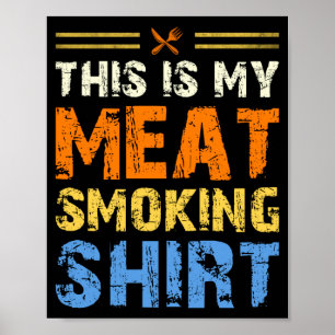 Lustige BBQ-Männer BBQ-Fleisch, das ist Fleischräu Poster