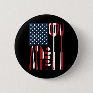 Lustige Bbq-Rauchergrillwerkzeuge Rbecue Amerikani Button