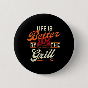 Lustige Bbq-Shirts Das Leben Ist Besser Button